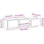 Casa si Gradina - Mobilier - Comode si corpuri - Comode - Cabinet TV cu LED Stejar Negru 162.5x34x40 cm Lemn prelucrat - Infinity.ro