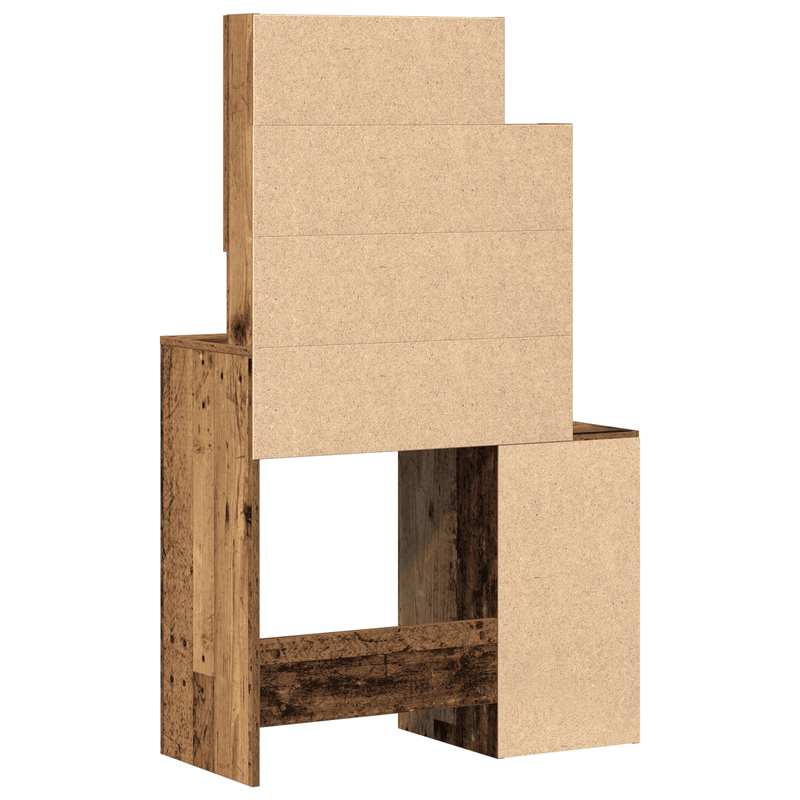 Casa si Gradina - Mobilier - Comode si corpuri - Masute de toaleta - Masa de toaleta cu oglinda & LED, lemn vechi, lemn prelucrat - Infinity.ro