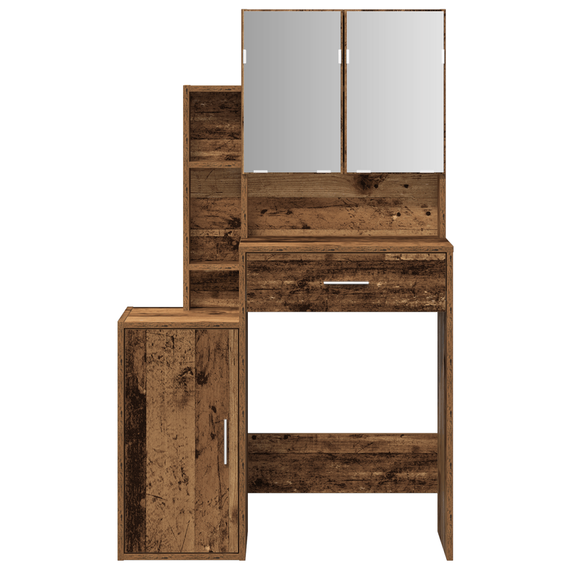 Casa si Gradina - Mobilier - Comode si corpuri - Masute de toaleta - Masa de toaleta cu oglinda & LED, lemn vechi, lemn prelucrat - Infinity.ro