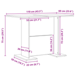 Casa si Gradina - Mobilier - Mese si birouri - Mese bucatarie si dining - Masa de sufragerie, stejar sonoma, 110x60x75 cm, lemn prelucrat - Infinity.ro