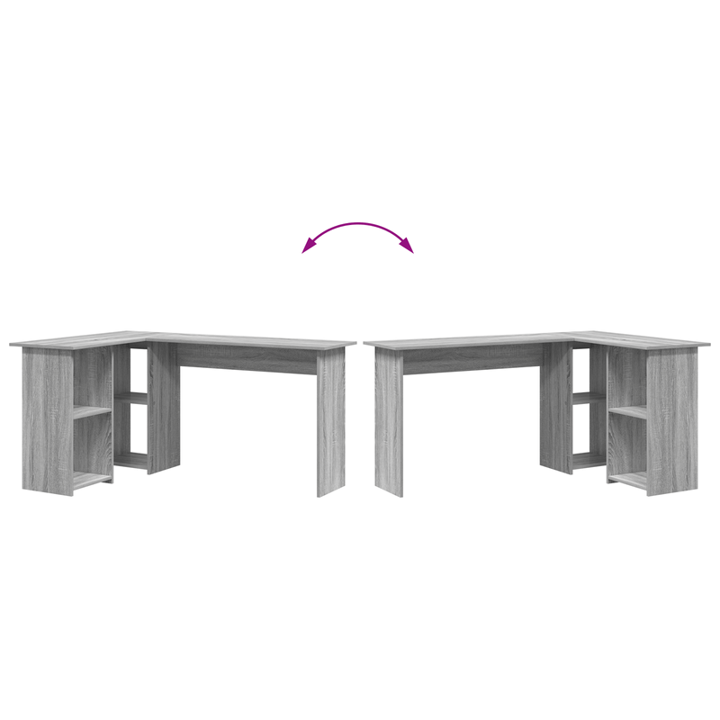 Casa si Gradina - Mobilier - Mese si birouri - Birouri - Birou Gri Gri Sonoma MDF Mediu Depozitare Birou - Infinity.ro