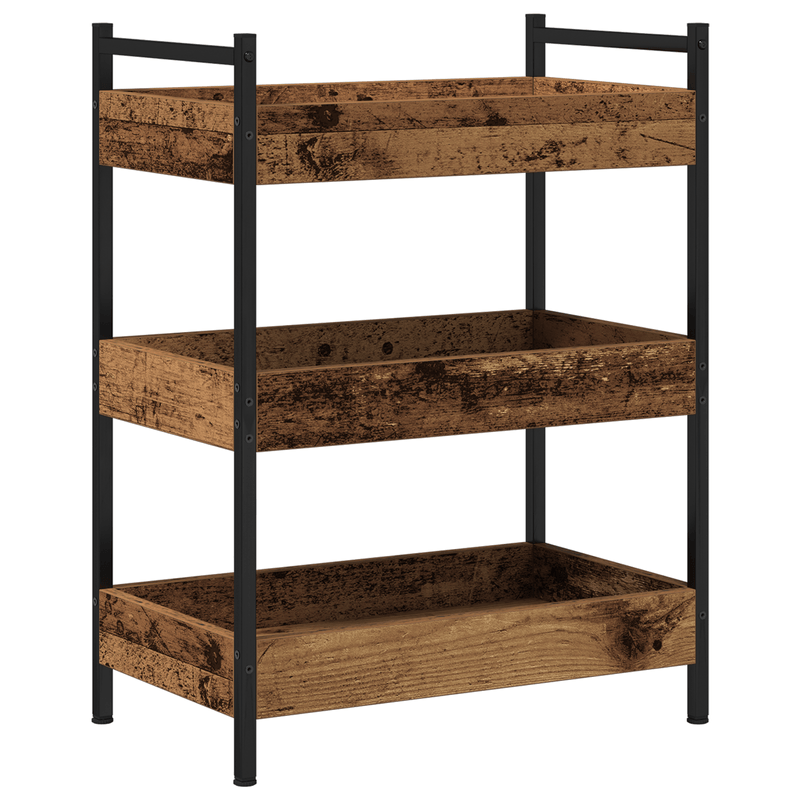 Casa si Gradina - Bucatarie si vesela - Ustensile bucatarie - Cosuri servire - Carucior de bucatarie, lemn vechi, 50x30x70 cm, lemn prelucrat - Infinity.ro