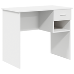 Casa si Gradina - Mobilier - Mese si birouri - Birouri - Birou cu spatiu de stocare alb 90x49.5x75 cm lemn prelucrat - Infinity.ro