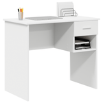 Casa si Gradina - Mobilier - Mese si birouri - Birouri - Birou cu spatiu de stocare alb 90x49.5x75 cm lemn prelucrat - Infinity.ro