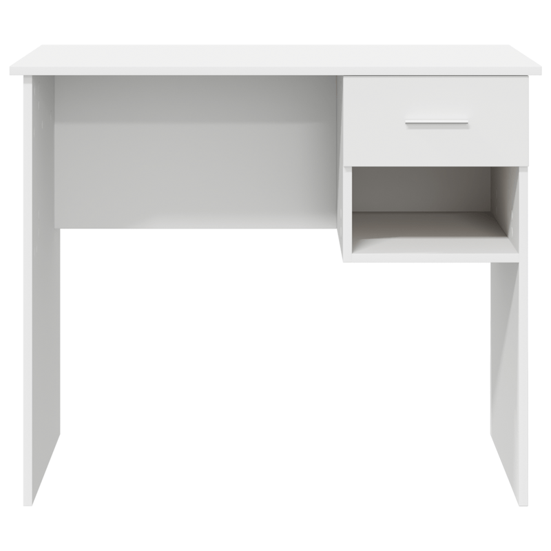 Casa si Gradina - Mobilier - Mese si birouri - Birouri - Birou cu spatiu de stocare alb 90x49.5x75 cm lemn prelucrat - Infinity.ro