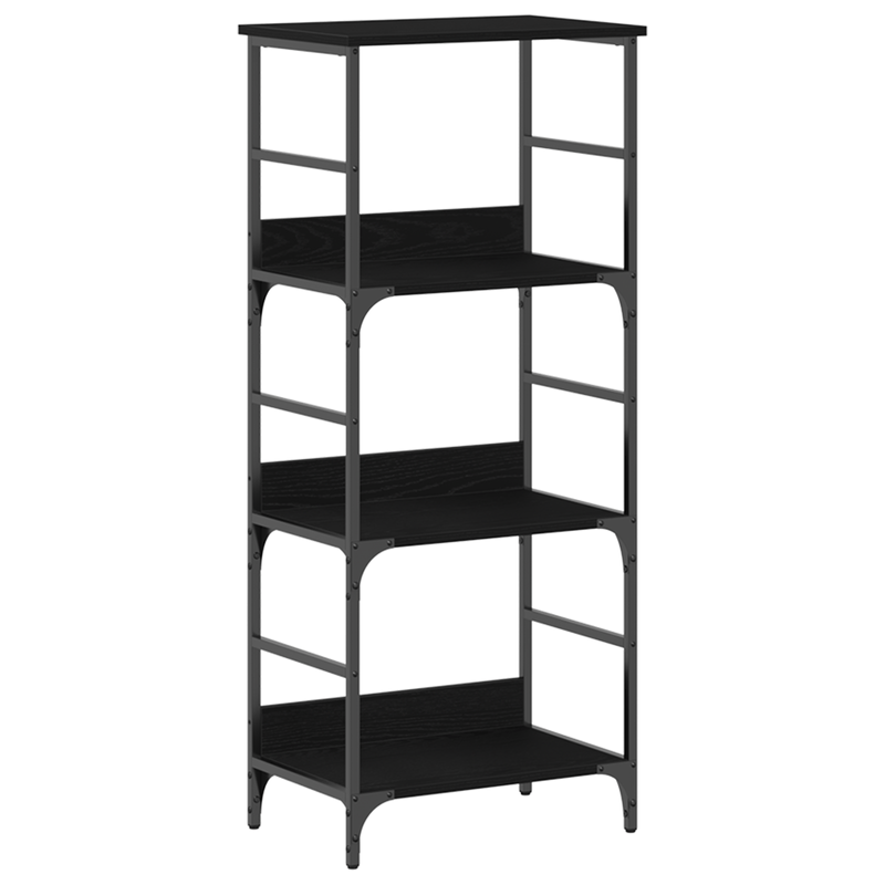 Casa si Gradina - Mobilier - Biblioteci si rafturi - Biblioteci - Biblioteca, stejar negru, 50x33x117,5 cm, lemn prelucrat & otel - Infinity.ro