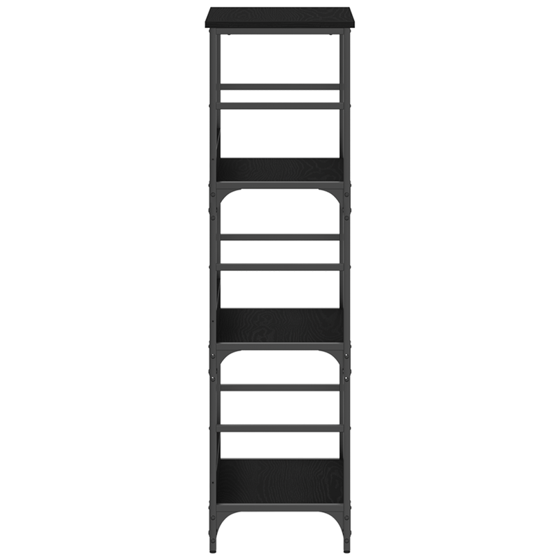 Casa si Gradina - Mobilier - Biblioteci si rafturi - Biblioteci - Biblioteca, stejar negru, 50x33x117,5 cm, lemn prelucrat & otel - Infinity.ro