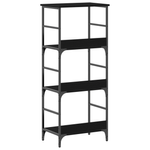 Casa si Gradina - Mobilier - Biblioteci si rafturi - Biblioteci - Biblioteca, stejar negru, 50x33x117,5 cm, lemn prelucrat & otel - Infinity.ro