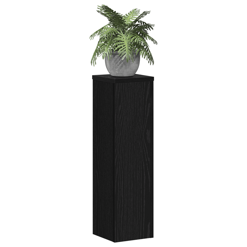 Casa si Gradina - Gradinarit si plante - Plante si ghivece - Ghivece si suporturi - Suporturi pentru plante 2 buc Negru de stejar 17x17x60 cm Lemn prelucrat - Infinity.ro