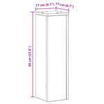 Casa si Gradina - Gradinarit si plante - Plante si ghivece - Ghivece si suporturi - Suporturi pentru plante 2 buc Negru de stejar 17x17x60 cm Lemn prelucrat - Infinity.ro