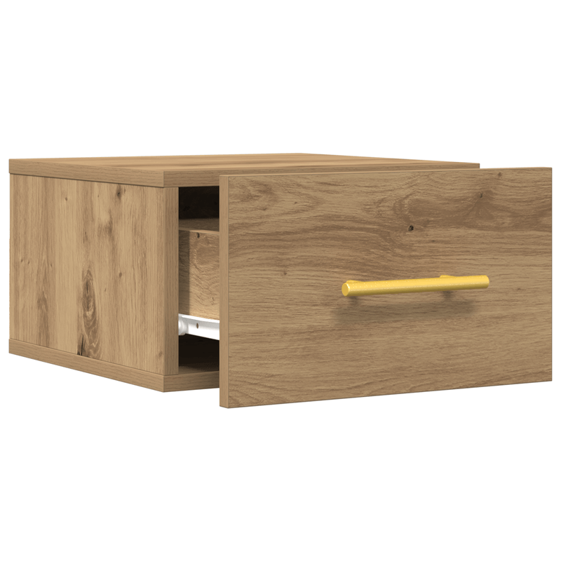 Casa si Gradina - Mobilier - Comode si corpuri - Noptiere - Noptiere de perete, 2 buc., stejar artizanal, 35x35x20 cm - Infinity.ro