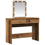 Casa si Gradina - Mobilier - Comode si corpuri - Masute de toaleta - Masa de toaleta cu oglinda & LED, lemn vechi, lemn prelucrat - Infinity.ro