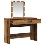 Casa si Gradina - Mobilier - Comode si corpuri - Masute de toaleta - Masa de toaleta cu oglinda & LED, lemn vechi, lemn prelucrat - Infinity.ro