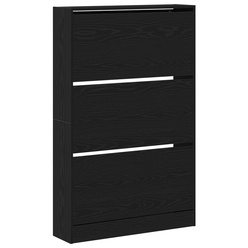 Casa si Gradina - Mobilier - Organizare si depozitare - Organizator incaltaminte - Cabinet pentru pantofi Negru Stejar 80x21x125,5 cm Lemn prelucrat - Infinity.ro