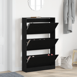 Casa si Gradina - Mobilier - Organizare si depozitare - Organizator incaltaminte - Cabinet pentru pantofi Negru Stejar 80x21x125,5 cm Lemn prelucrat - Infinity.ro