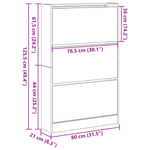 Casa si Gradina - Mobilier - Organizare si depozitare - Organizator incaltaminte - Cabinet pentru pantofi Negru Stejar 80x21x125,5 cm Lemn prelucrat - Infinity.ro