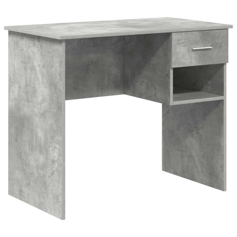 Casa si Gradina - Mobilier - Mese si birouri - Birouri - birou cu stocare gri beton 90x49.5x75 cm lemn compozit - Infinity.ro