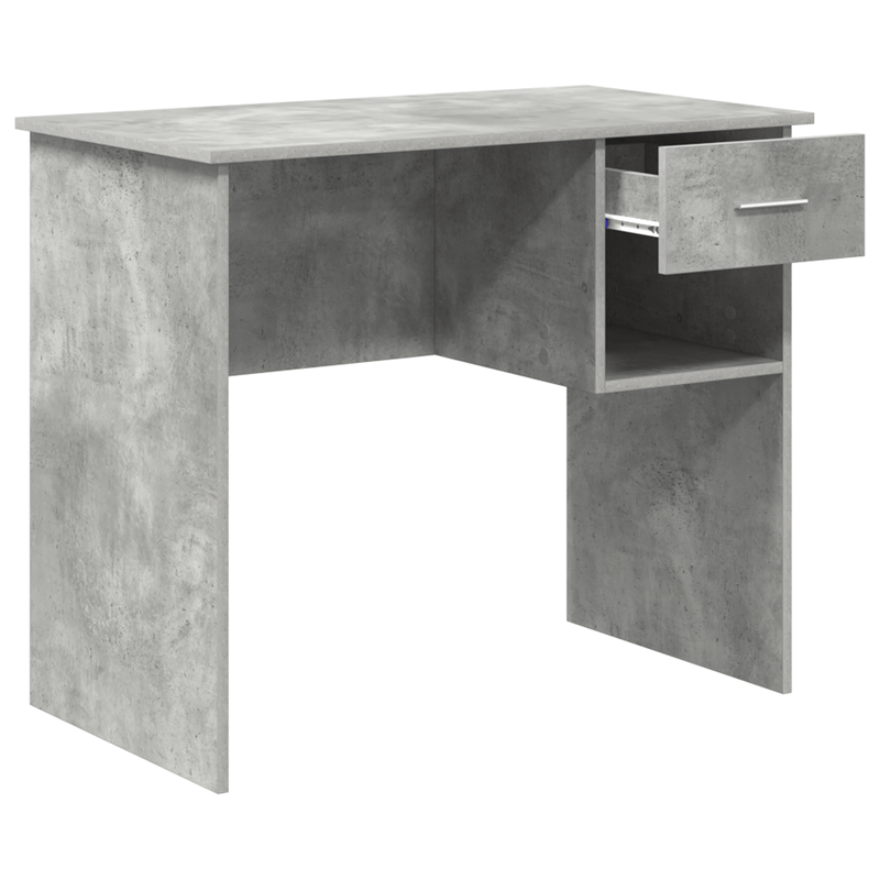 Casa si Gradina - Mobilier - Mese si birouri - Birouri - birou cu stocare gri beton 90x49.5x75 cm lemn compozit - Infinity.ro
