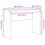 Casa si Gradina - Mobilier - Mese si birouri - Birouri - Birou de scris Alb Placi aglomerate Medie Simplu Birou compact - Infinity.ro