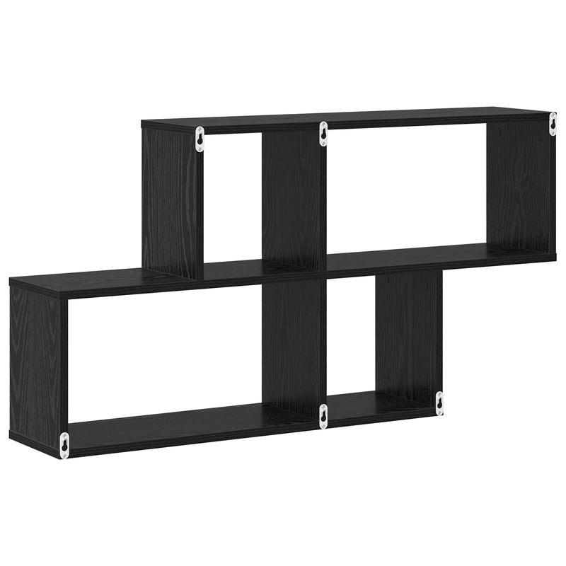 Casa si Gradina - Mobilier - Biblioteci si rafturi - Rafturi - Raft de perete Stejar negru 100x20x53 cm Lemn imbunatatit - Infinity.ro
