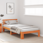 Casa si Gradina - Mobilier - Paturi si accesorii - Paturi - Cadru de pat din lemn de pin Maro cerat Lemn masiv Single Durabil - Infinity.ro