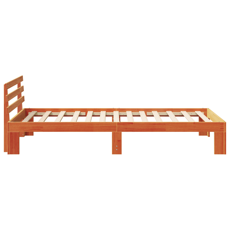 Casa si Gradina - Mobilier - Paturi si accesorii - Paturi - Cadru de pat din lemn de pin Maro cerat Lemn masiv Single Durabil - Infinity.ro
