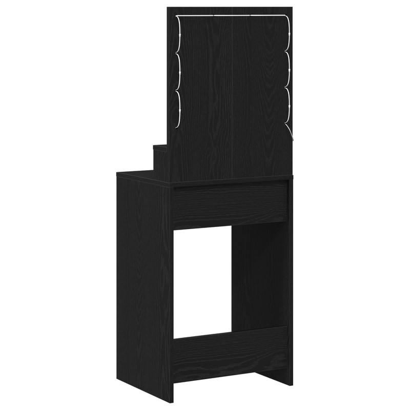 Casa si Gradina - Mobilier - Comode si corpuri - Masute de toaleta - Masa de toaleta cu lumini LED, stejar negru, 50x41x135 cm - Infinity.ro