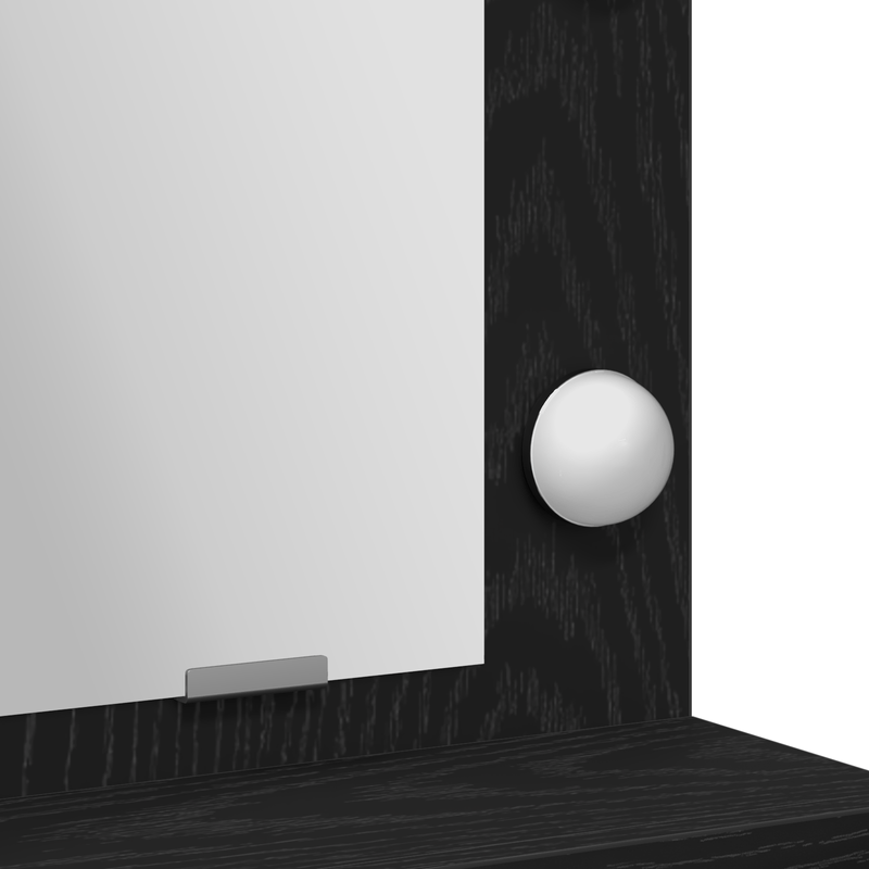 Casa si Gradina - Mobilier - Comode si corpuri - Masute de toaleta - Masa de toaleta cu lumini LED, stejar negru, 50x41x135 cm - Infinity.ro