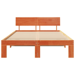 Casa si Gradina - Mobilier - Paturi si accesorii - Paturi - Cadru de pat cu tablie maro ceara 120x190 cm lemn masiv de pin - Infinity.ro