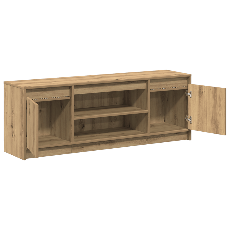 Casa si Gradina - Mobilier - Comode si corpuri - Comode - Cabinet TV cu LED Stejar artizanal 139.5x34x50 cm Lemn aglomerat - Infinity.ro