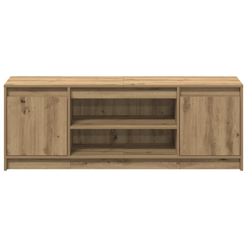 Casa si Gradina - Mobilier - Comode si corpuri - Comode - Cabinet TV cu LED Stejar artizanal 139.5x34x50 cm Lemn aglomerat - Infinity.ro