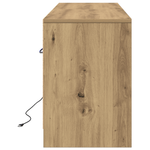 Casa si Gradina - Mobilier - Comode si corpuri - Comode - Cabinet TV cu LED Stejar artizanal 139.5x34x50 cm Lemn aglomerat - Infinity.ro