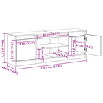 Casa si Gradina - Mobilier - Comode si corpuri - Comode - Cabinet TV cu LED Stejar artizanal 139.5x34x50 cm Lemn aglomerat - Infinity.ro