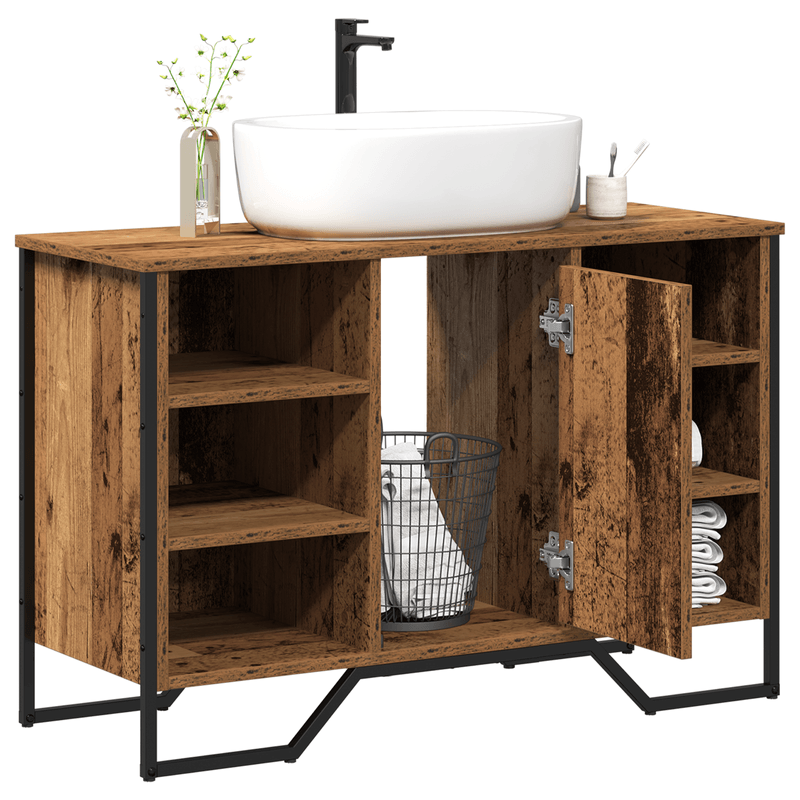 Casa si Gradina - Mobilier - Mobilier baie - Comode baie - Cabinet de chiuveta Lemn vechi 91x35x60 cm Lemn stratificat - Infinity.ro