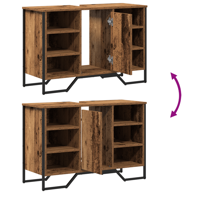 Casa si Gradina - Mobilier - Mobilier baie - Comode baie - Cabinet de chiuveta Lemn vechi 91x35x60 cm Lemn stratificat - Infinity.ro