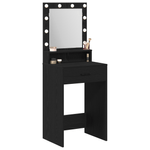 Casa si Gradina - Mobilier - Comode si corpuri - Masute de toaleta - Masa de toaleta cu lumini LED, stejar negru, 50x41x135 cm - Infinity.ro