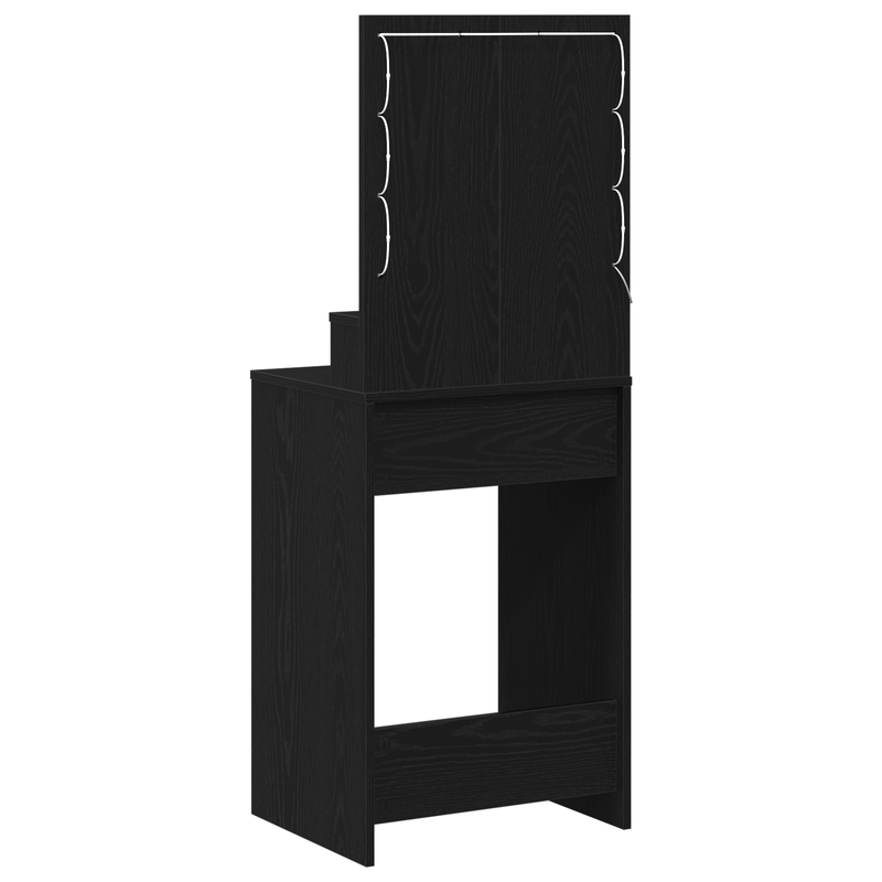 Casa si Gradina - Mobilier - Comode si corpuri - Masute de toaleta - Masa de toaleta cu lumini LED, stejar negru, 50x41x135 cm - Infinity.ro