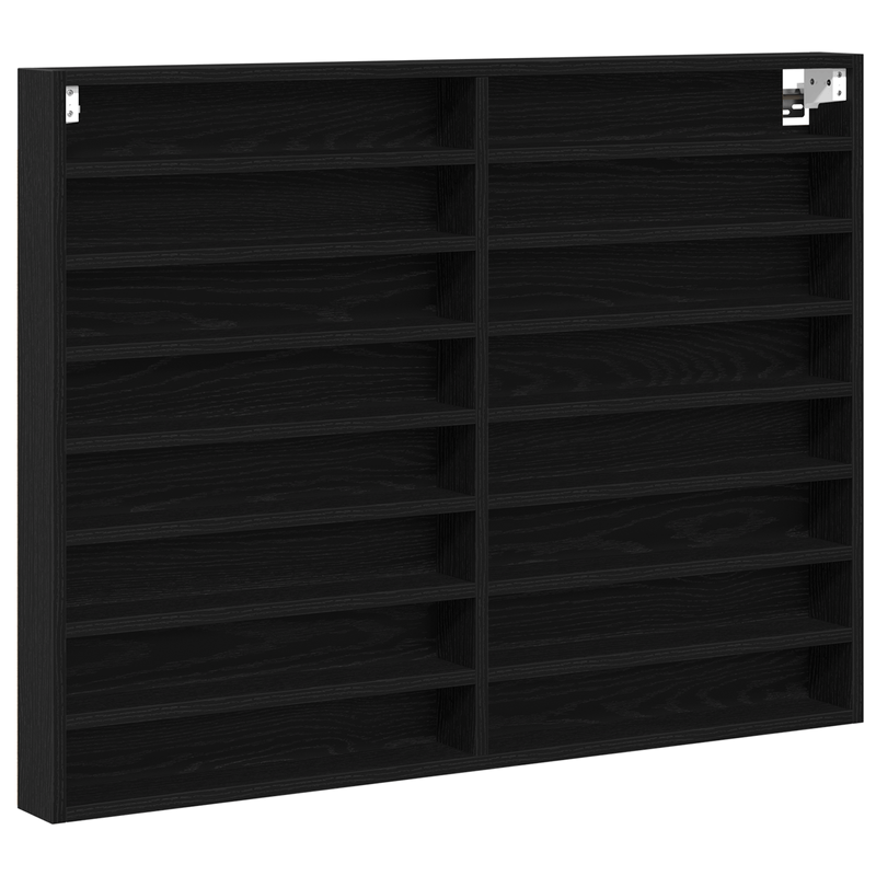 Casa si Gradina - Mobilier - Biblioteci si rafturi - Rafturi - Dulap cu vitrina, stejar negru, 100x8,5x75 cm, lemn prelucrat - Infinity.ro