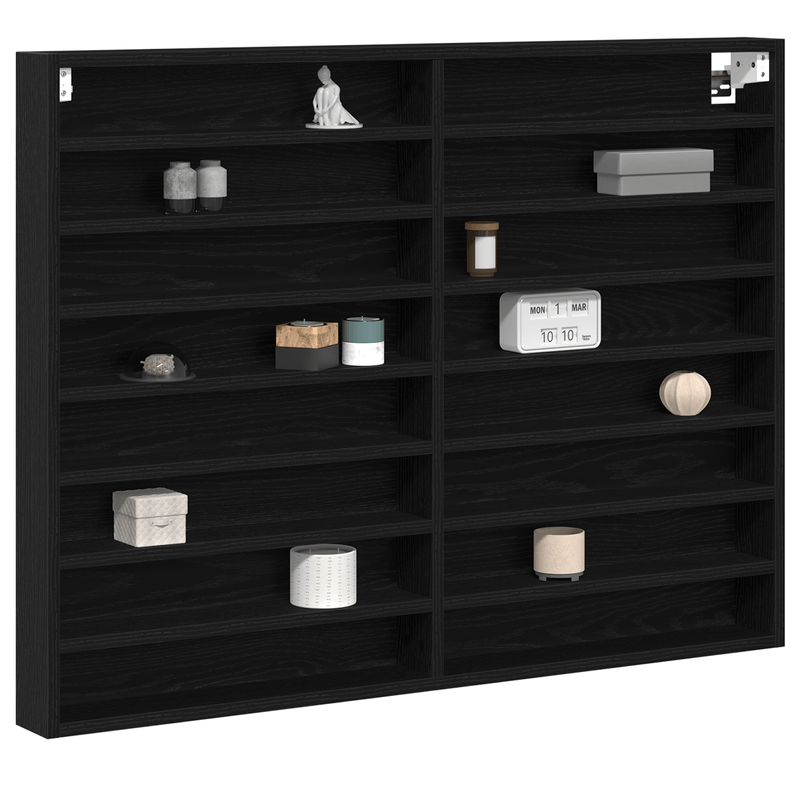 Casa si Gradina - Mobilier - Biblioteci si rafturi - Rafturi - Dulap cu vitrina, stejar negru, 100x8,5x75 cm, lemn prelucrat - Infinity.ro