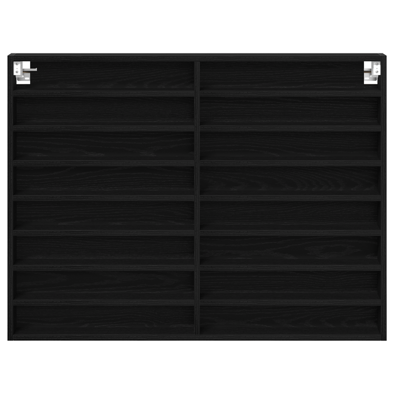 Casa si Gradina - Mobilier - Biblioteci si rafturi - Rafturi - Dulap cu vitrina, stejar negru, 100x8,5x75 cm, lemn prelucrat - Infinity.ro