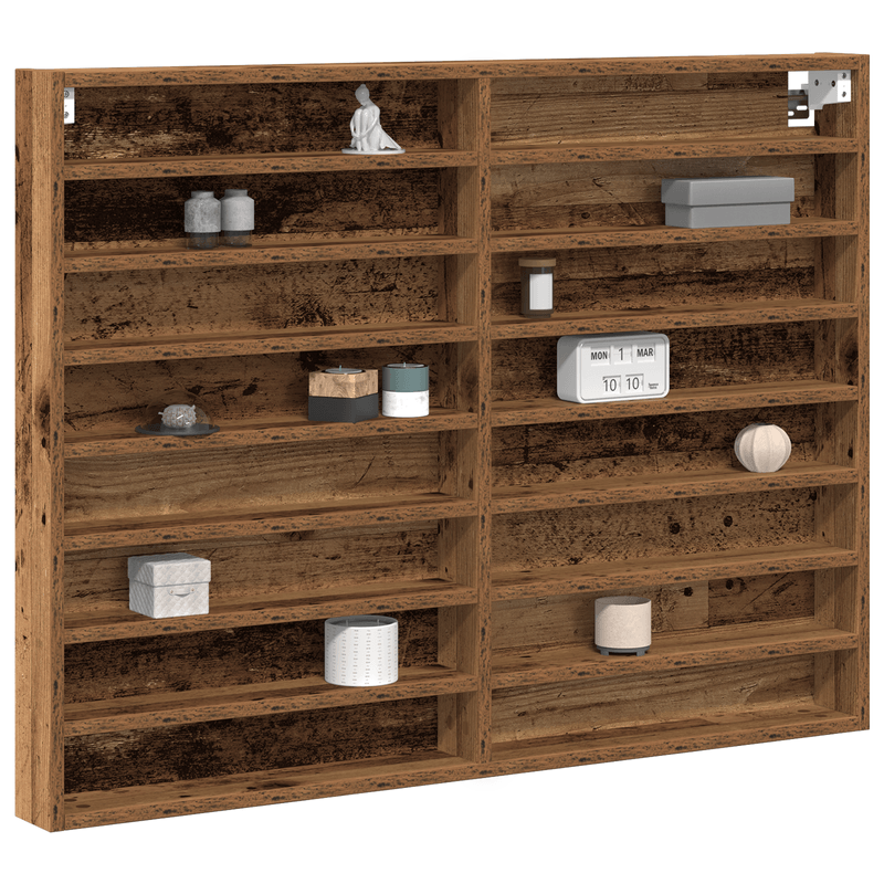 Casa si Gradina - Mobilier - Biblioteci si rafturi - Rafturi - Dulap cu vitrina, lemn vechi, 100x8,5x75 cm, lemn prelucrat - Infinity.ro