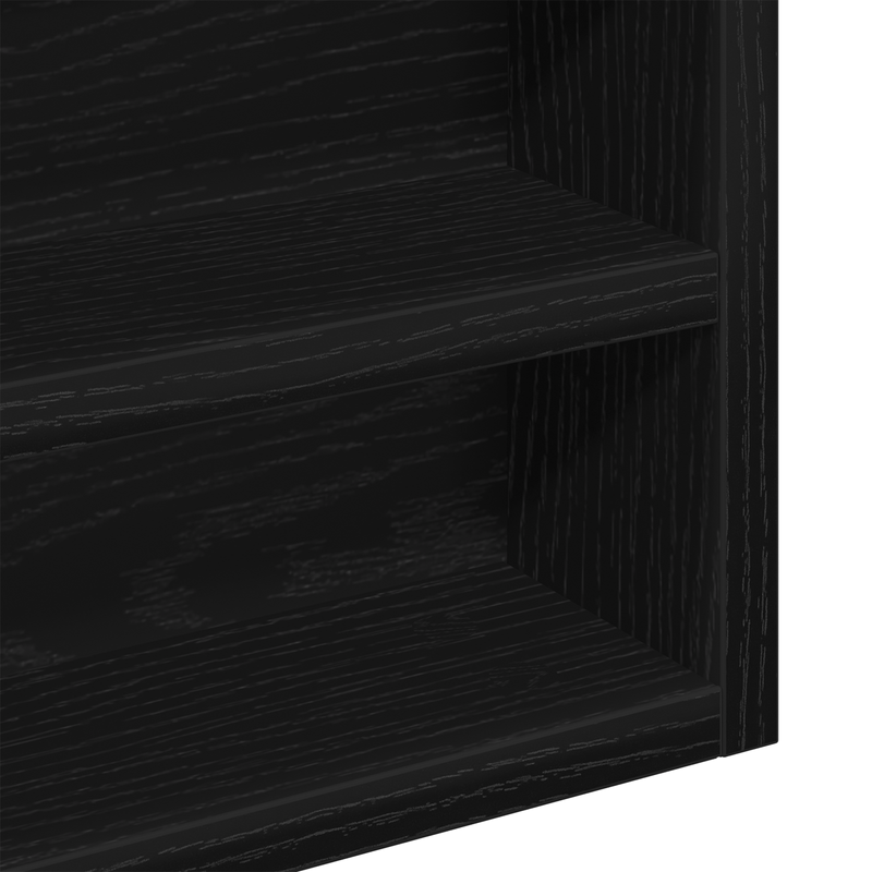 Casa si Gradina - Mobilier - Biblioteci si rafturi - Rafturi - Dulap cu vitrina, stejar negru, 100x8,5x75 cm, lemn prelucrat - Infinity.ro