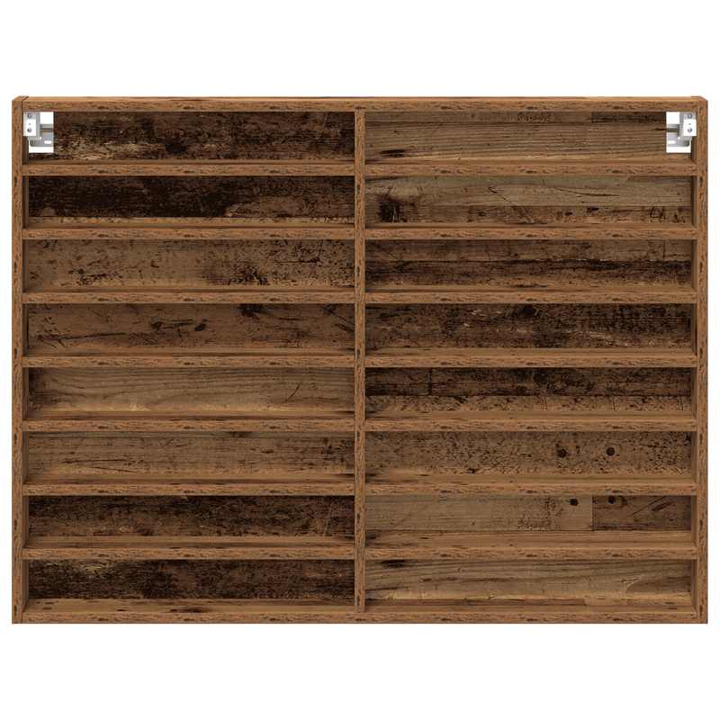 Casa si Gradina - Mobilier - Biblioteci si rafturi - Rafturi - Dulap cu vitrina, lemn vechi, 100x8,5x75 cm, lemn prelucrat - Infinity.ro