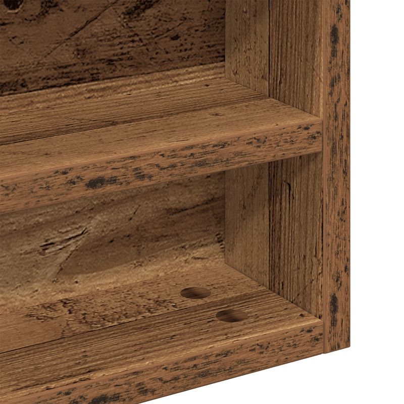 Casa si Gradina - Mobilier - Biblioteci si rafturi - Rafturi - Dulap cu vitrina, lemn vechi, 100x8,5x75 cm, lemn prelucrat - Infinity.ro