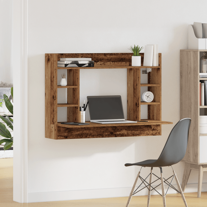 Casa si Gradina - Mobilier - Mese si birouri - Birouri - Birou Montat pe Perete Stejar Vechi 105x48x75 cm Lemn Prelucrat - Infinity.ro