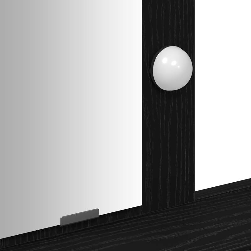 Casa si Gradina - Mobilier - Comode si corpuri - Masute de toaleta - Masa de toaleta cu LED, stejar negru, 100x41x140 cm - Infinity.ro