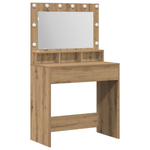 Casa si Gradina - Mobilier - Comode si corpuri - Masute de toaleta - Masa de toaleta cu lumini LED, stejar artizanal, 79x41x135 cm - Infinity.ro