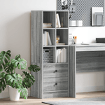 Casa si Gradina - Mobilier - Comode si corpuri - Comode - Unitate de Rafturi Gri Gri Sonoma Placi aglomerate Mediul - Infinity.ro