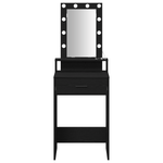Casa si Gradina - Mobilier - Comode si corpuri - Masute de toaleta - Masa de cosmetica cu LED, stejar negru, 50x41x140 cm - Infinity.ro