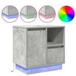 Casa si Gradina - Mobilier - Comode si corpuri - Noptiere - Noptiere cu LED 2 piese din beton gri 50x34.5x50 cm - Infinity.ro